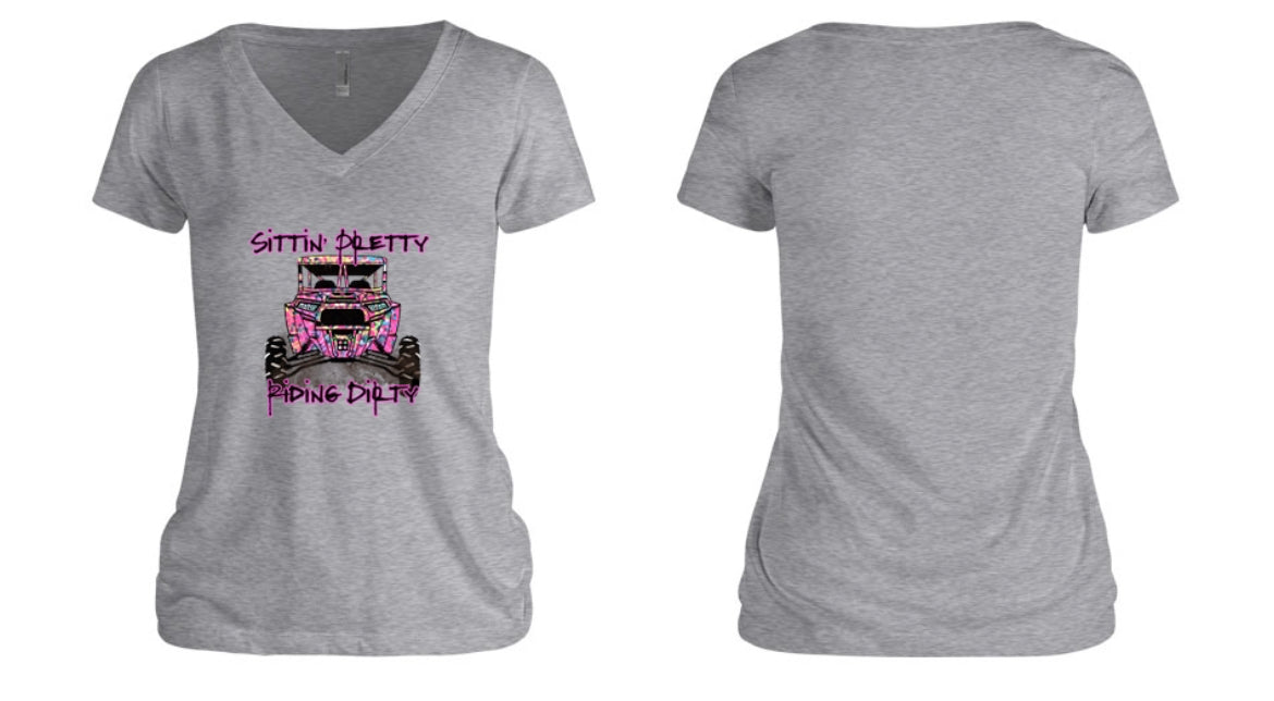 Sittin' Pretty Riding Dirty Women V-Neck