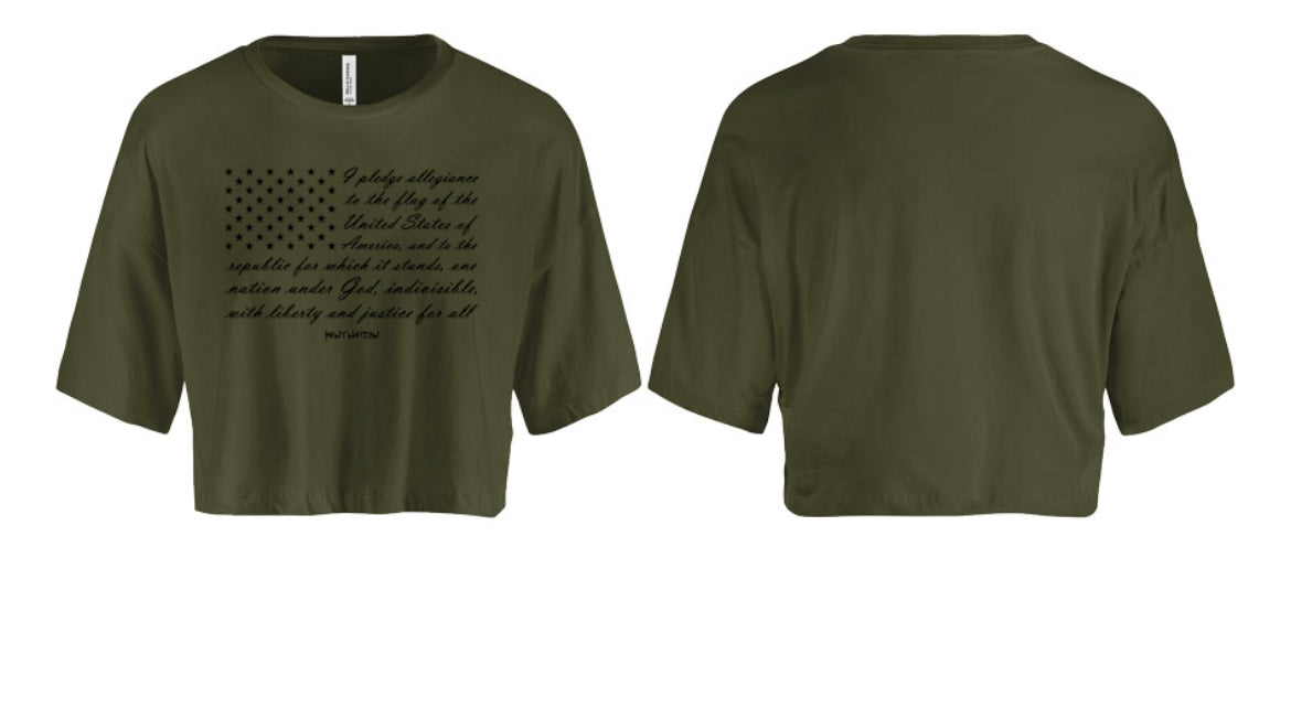 Pledge of Allegiance Women's Crop Top