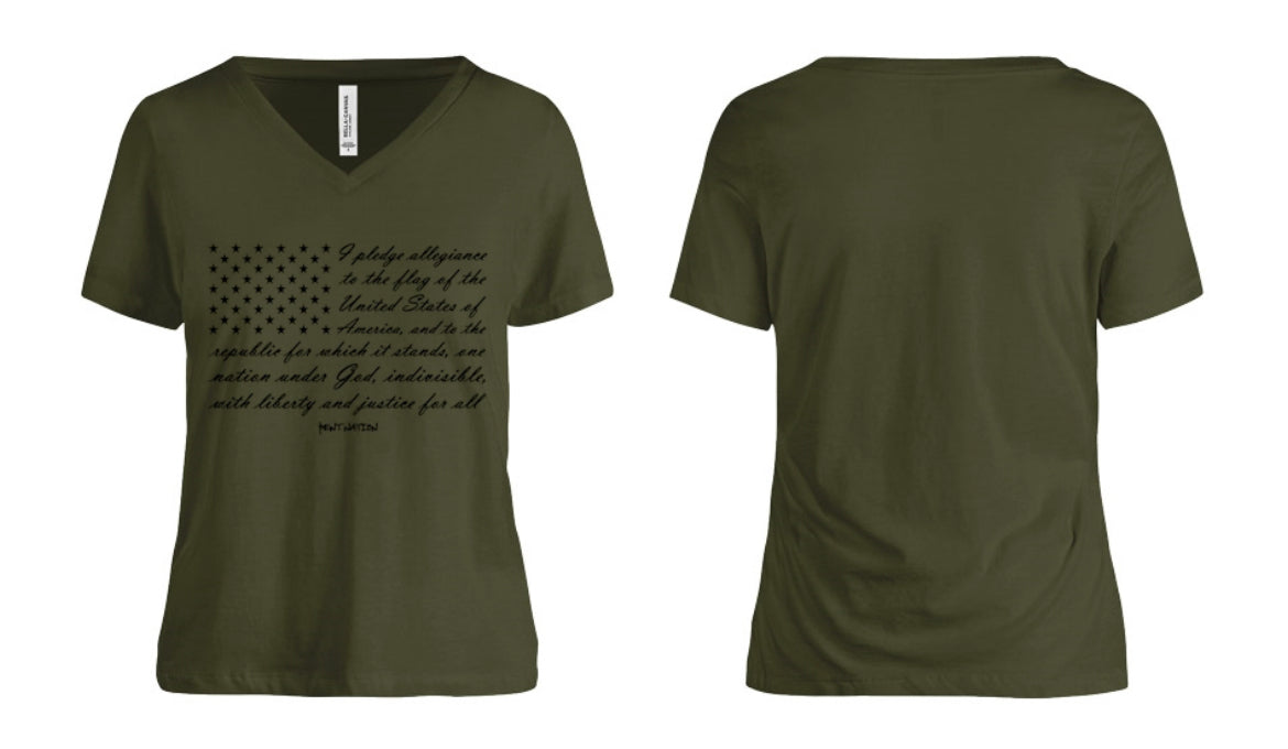 Pledge Of Allegiance Women's V-Neck
