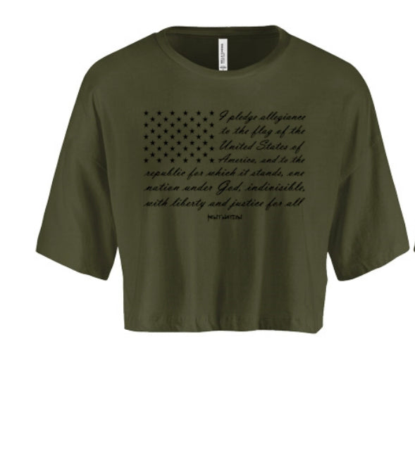 Pledge of Allegiance Women's Crop Top