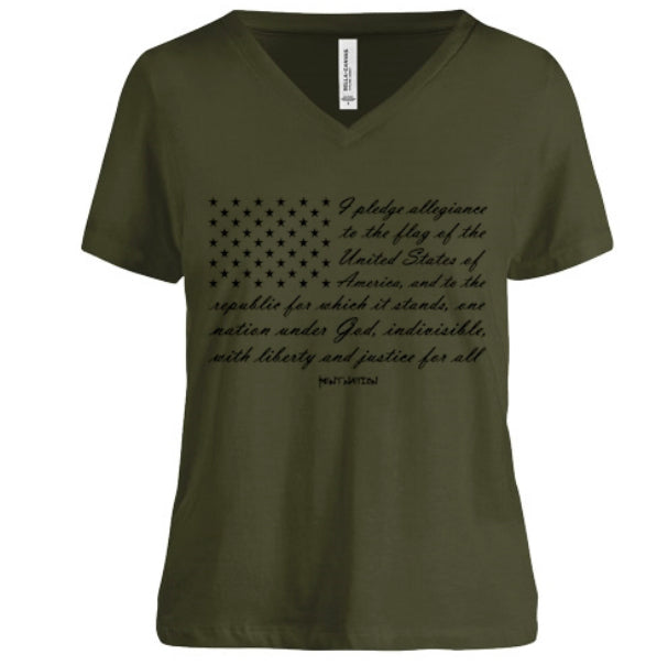 Pledge Of Allegiance Women's V-Neck