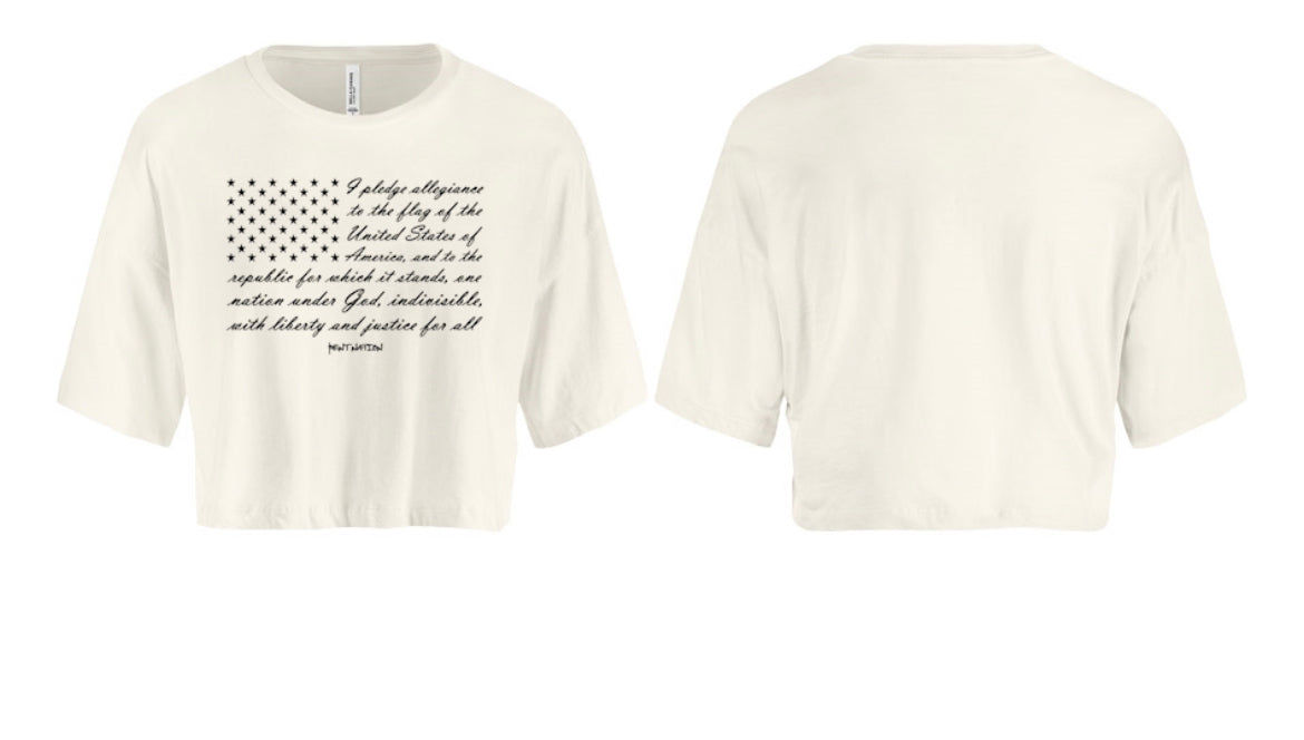 Pledge of Allegiance Women's Crop Top