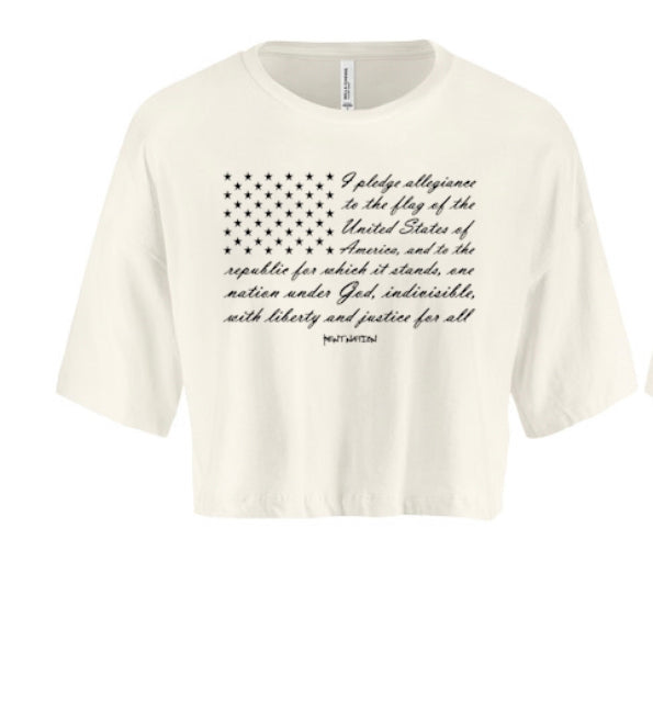 Pledge of Allegiance Women's Crop Top