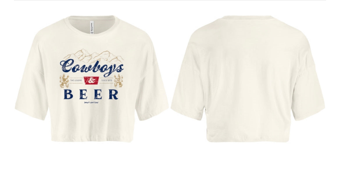 Cowboys & Beer Women's Crop Top