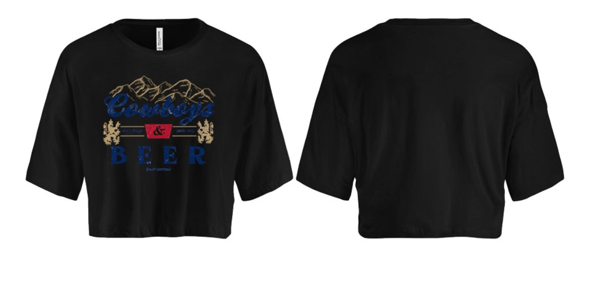 Cowboys & Beer Women's Crop Top