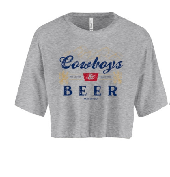 Cowboys & Beer Women's Crop Top