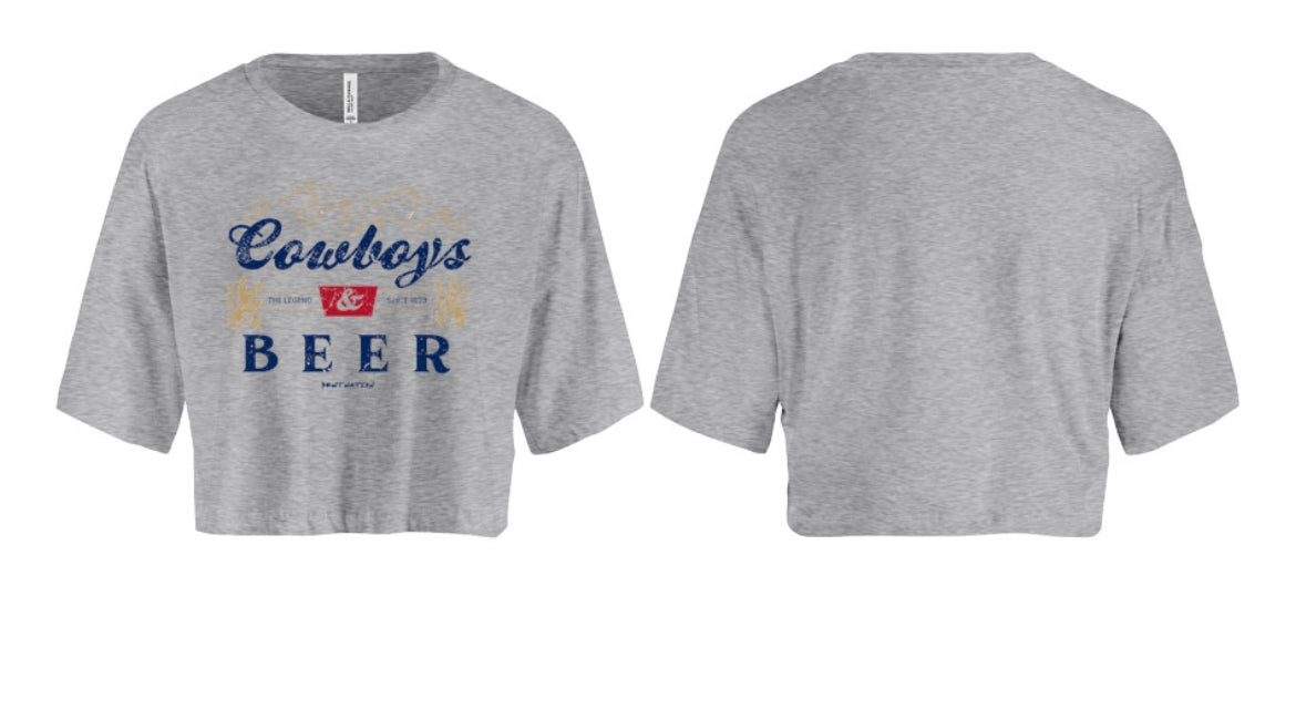Cowboys & Beer Women's Crop Top