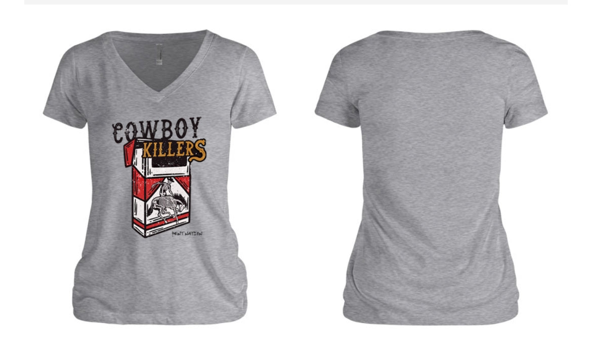 Cowboy Killers Red & White Women's V-Neck