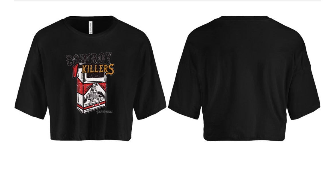 Cowboy Killers Women's Crop Top Red & White