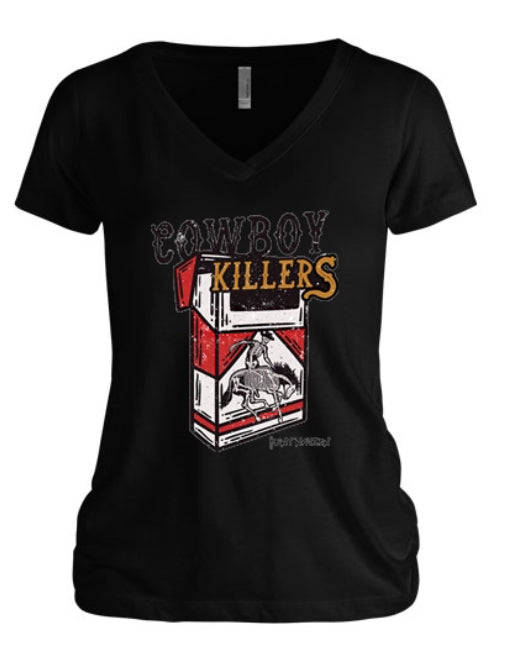 Cowboy Killers Red & White Women's V-Neck
