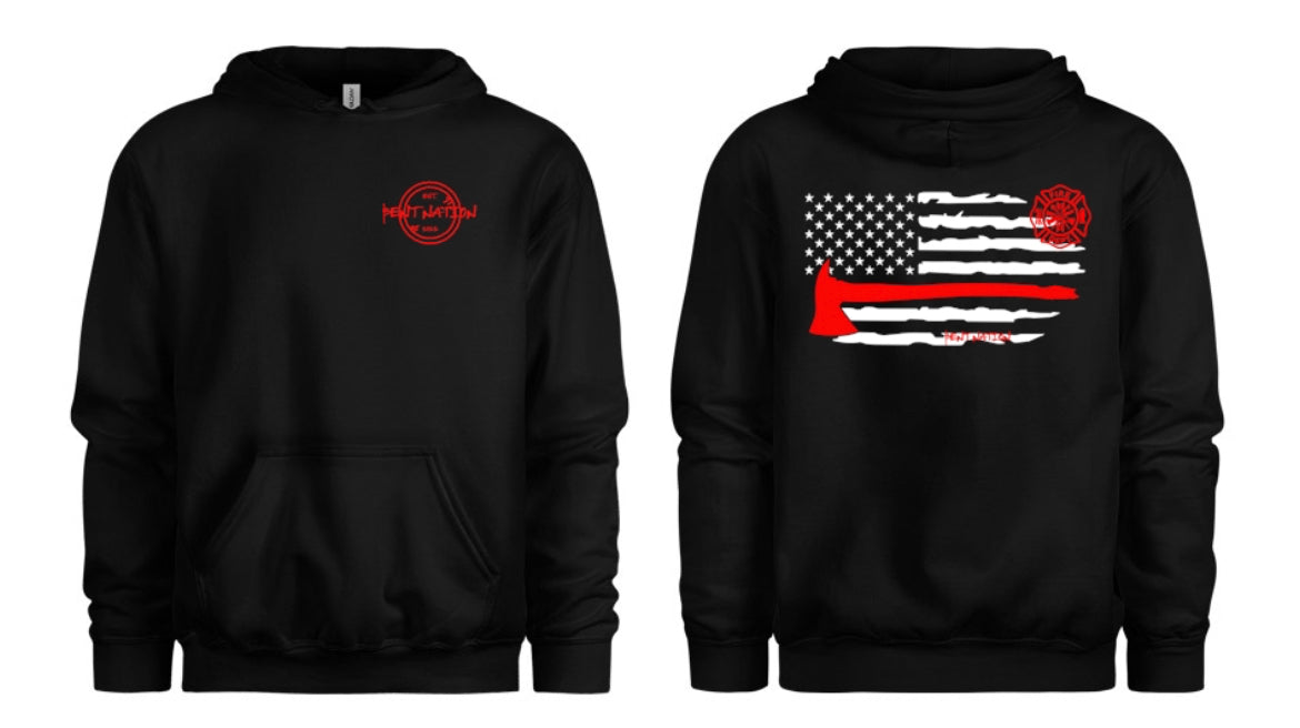 Firefighter Flag Men's Hoodie