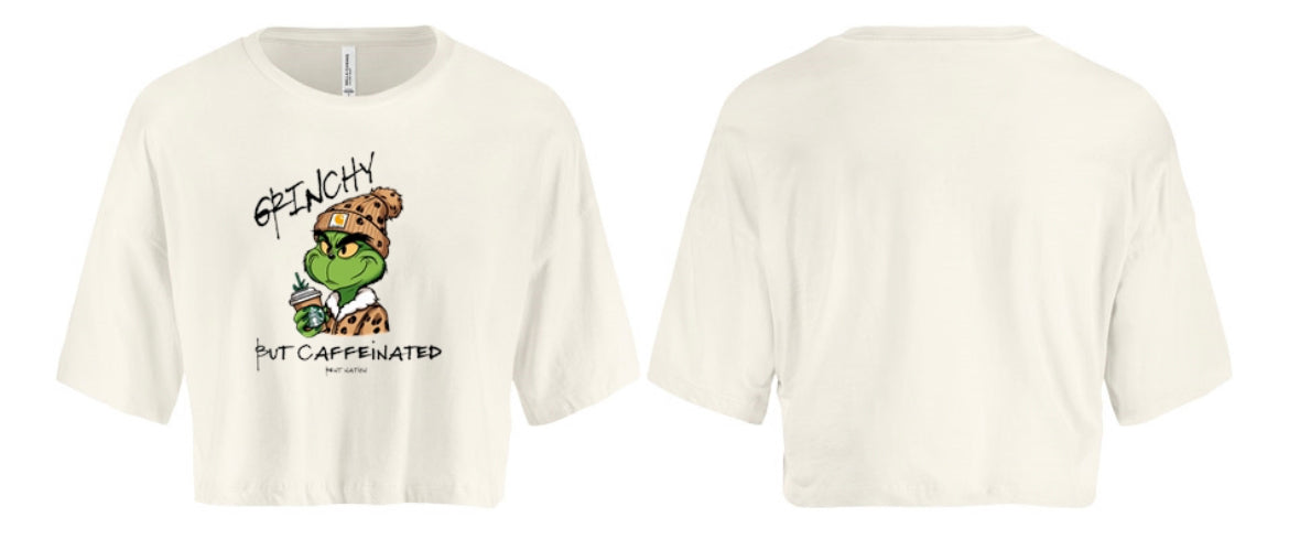 Grinchy But Caffeinated Women's Crop Top