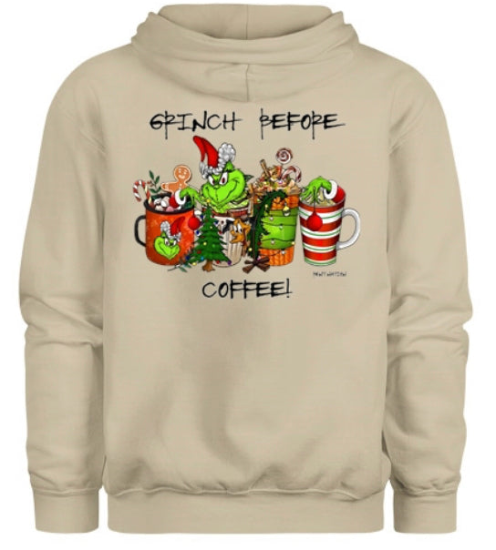 Grinch Before Coffee Women's Hoodie