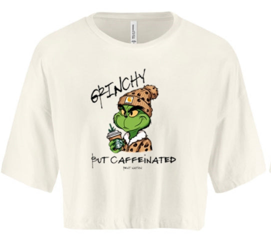 Grinchy But Caffeinated Women's Crop Top