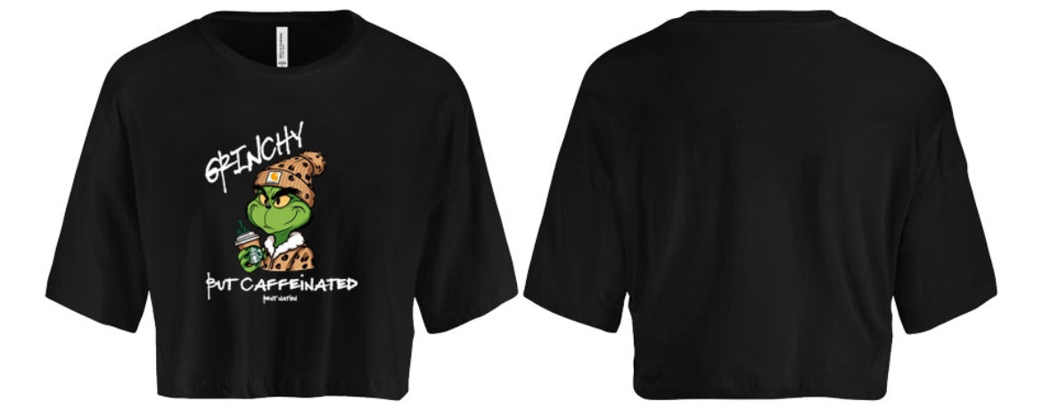 Grinchy But Caffeinated Women's Crop Top