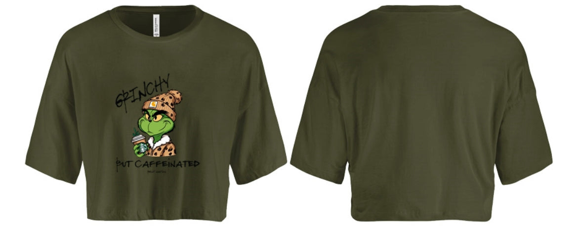 Grinchy But Caffeinated Women's Crop Top
