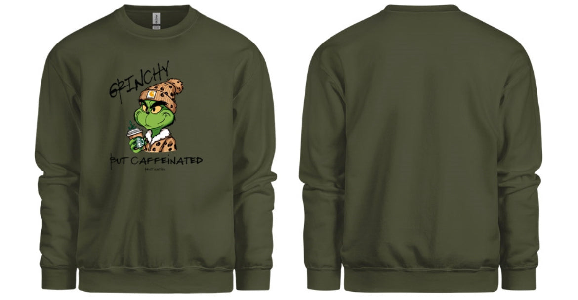 Grinchy But Caffeinated Women's Crew Neck