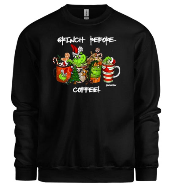 Grinch Before Coffee Women's Pullover