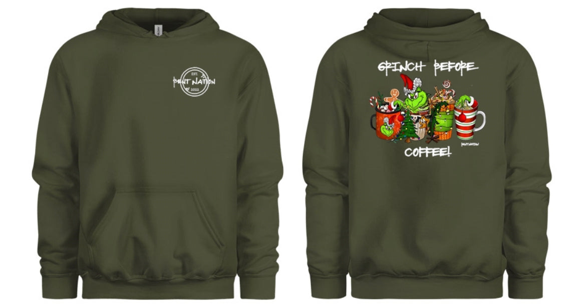 Grinch Before Coffee Women's Hoodie