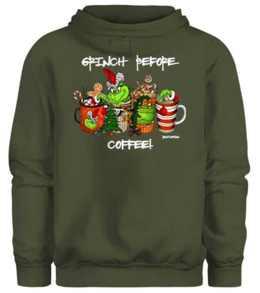 Grinch Before Coffee Women's Hoodie