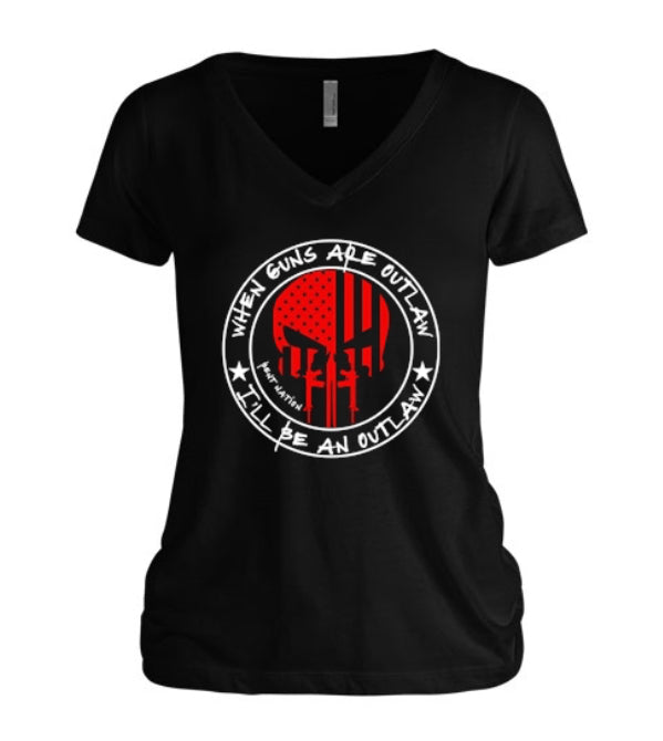 When Guns Are Outlaw Women's V-Neck