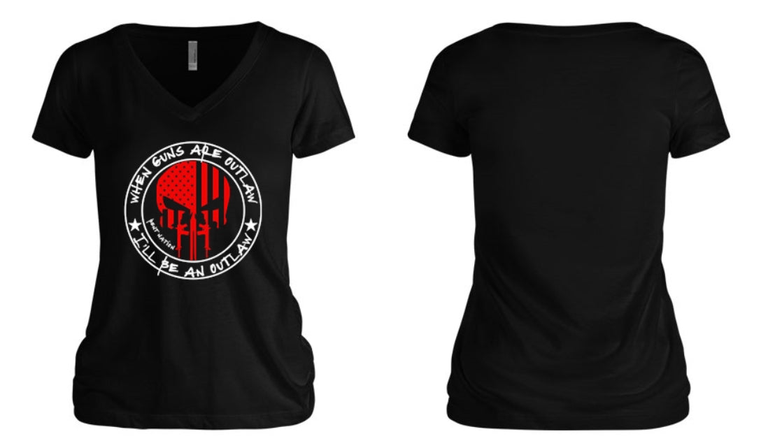 When Guns Are Outlaw Women's V-Neck