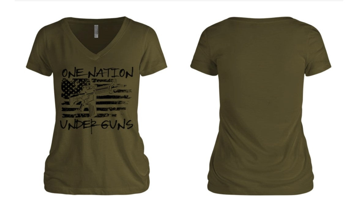 One Nation Under Guns Women's V-Neck