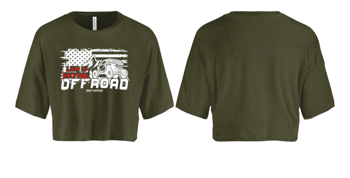 Life Is Better Off Road Women's Crop Top