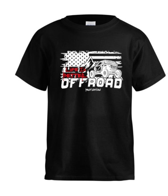 Life is Better Off Road Kids T-Shirt