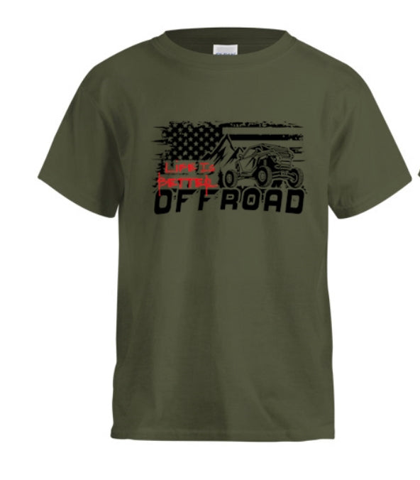Life is Better Off Road Kids T-Shirt
