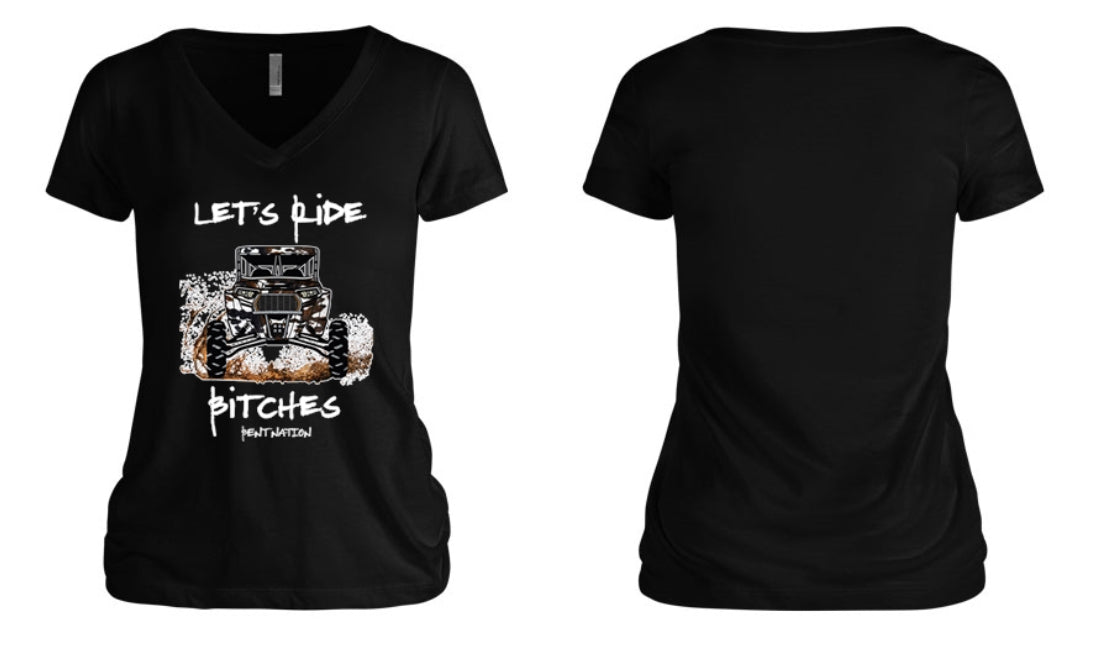 Let's Ride Bitches Women V-Neck