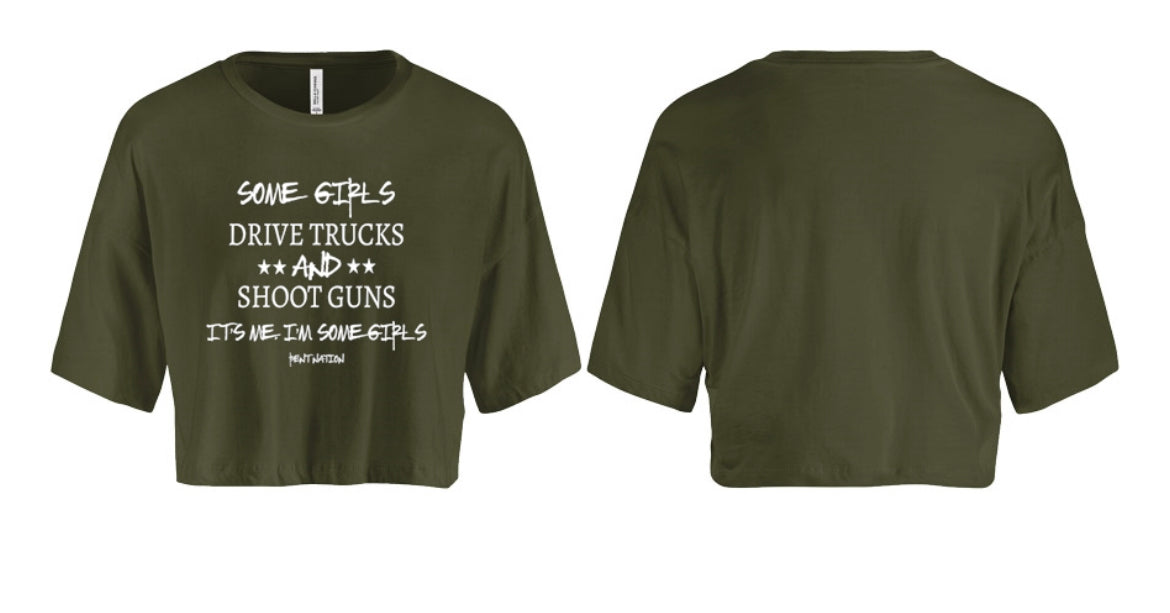 Some Girls Drive Trucks Women's Crop Top