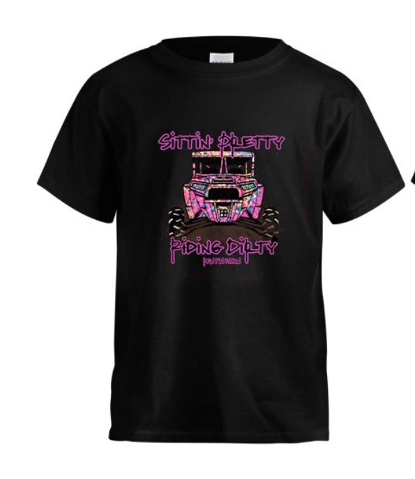 Sittn' Pretty Riding Dirty Kids T-Shirt