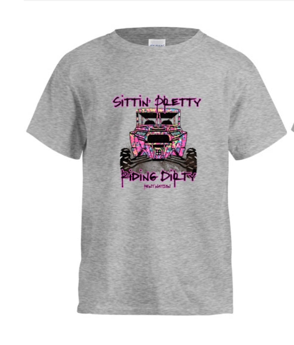 Sittn' Pretty Riding Dirty Kids T-Shirt