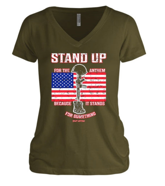 Stand Up For The Anthem Women's V-Neck
