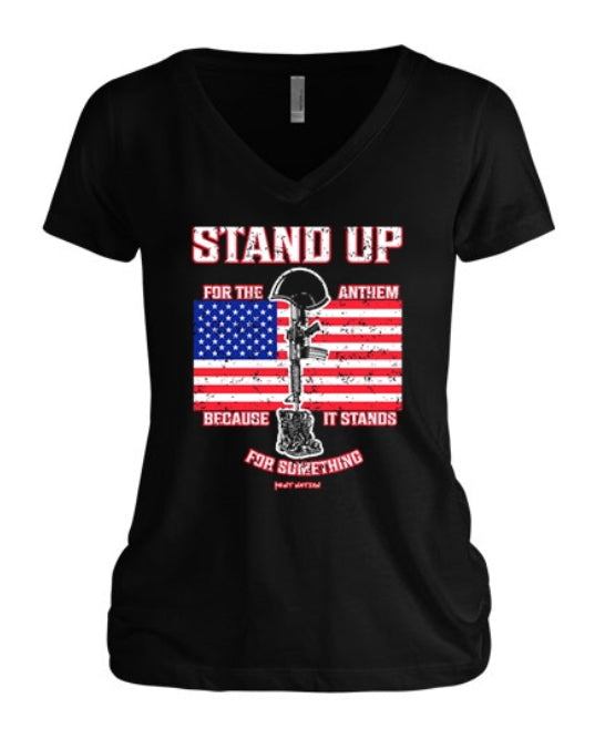 Stand Up For The Anthem Women's V-Neck