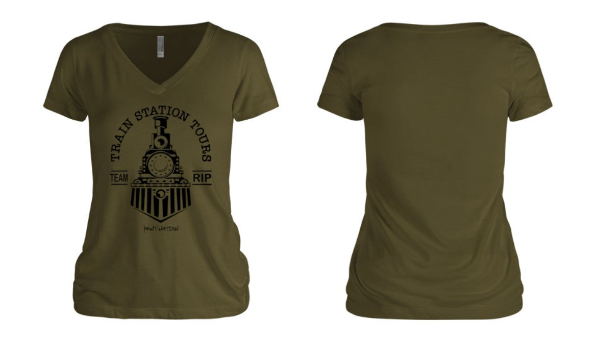 Train Station Tours - Team Rip Women's V-Neck