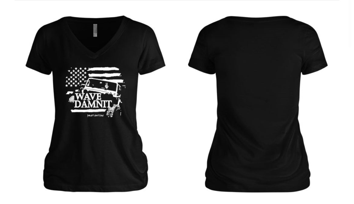 Wave Damn It Women's V-Neck