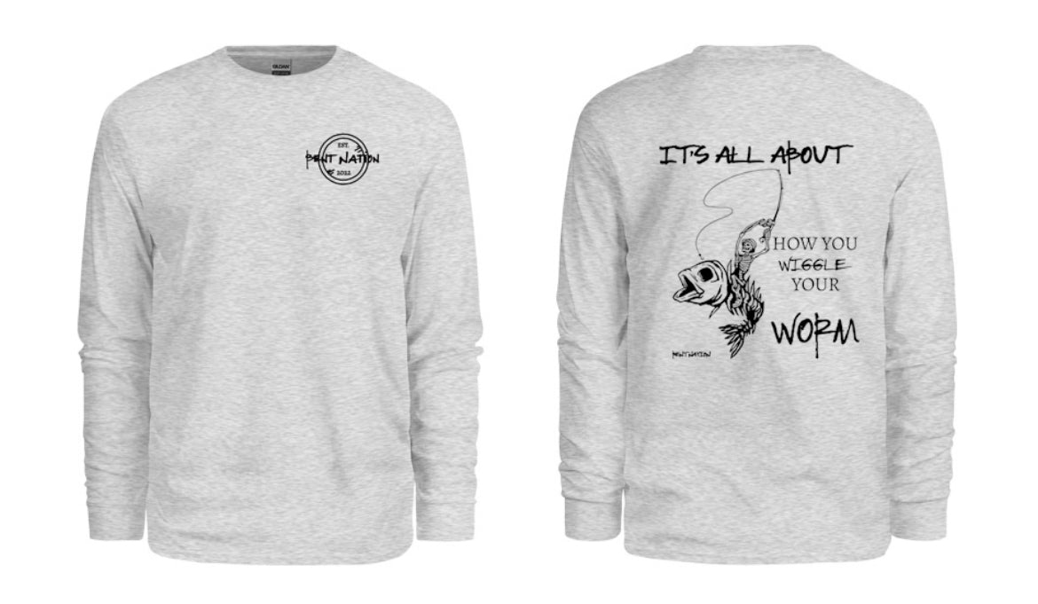 How You Wiggle Your Worm Men's Long Sleeve Shirt