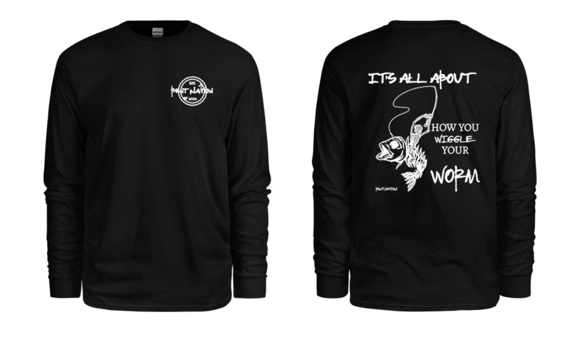 How You Wiggle Your Worm Men's Long Sleeve Shirt
