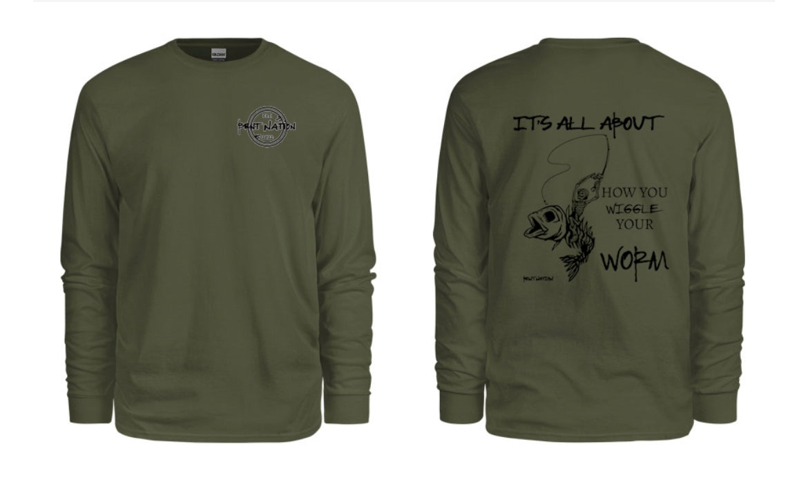How You Wiggle Your Worm Men's Long Sleeve Shirt
