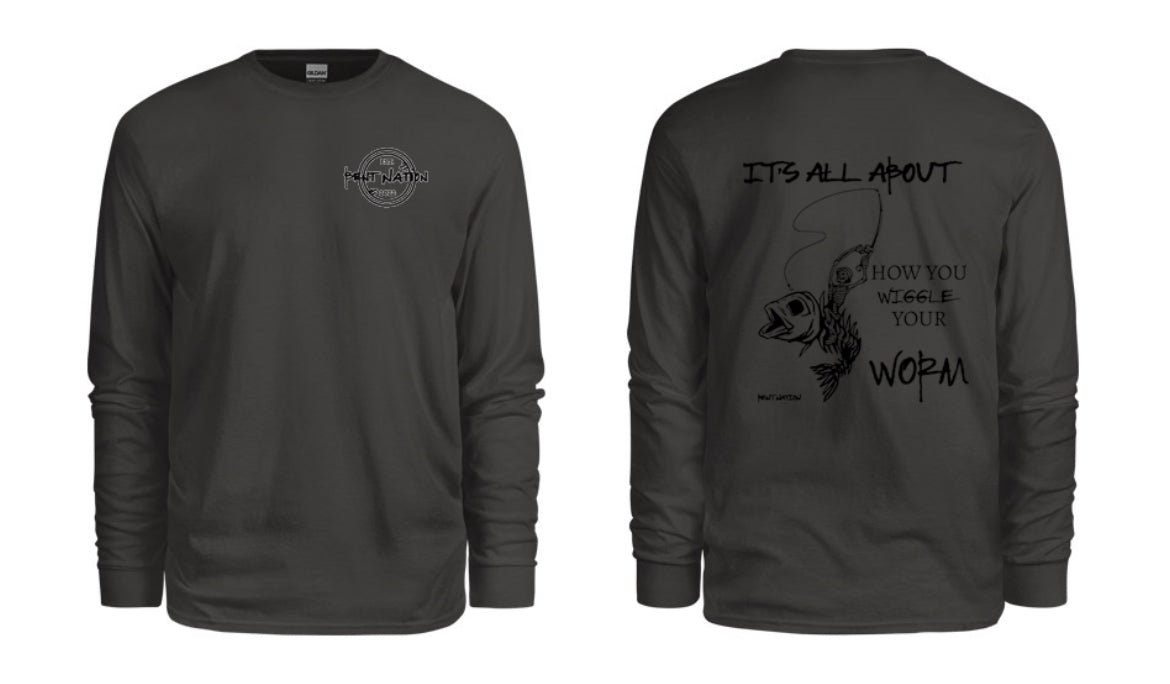 How You Wiggle Your Worm Men's Long Sleeve Shirt