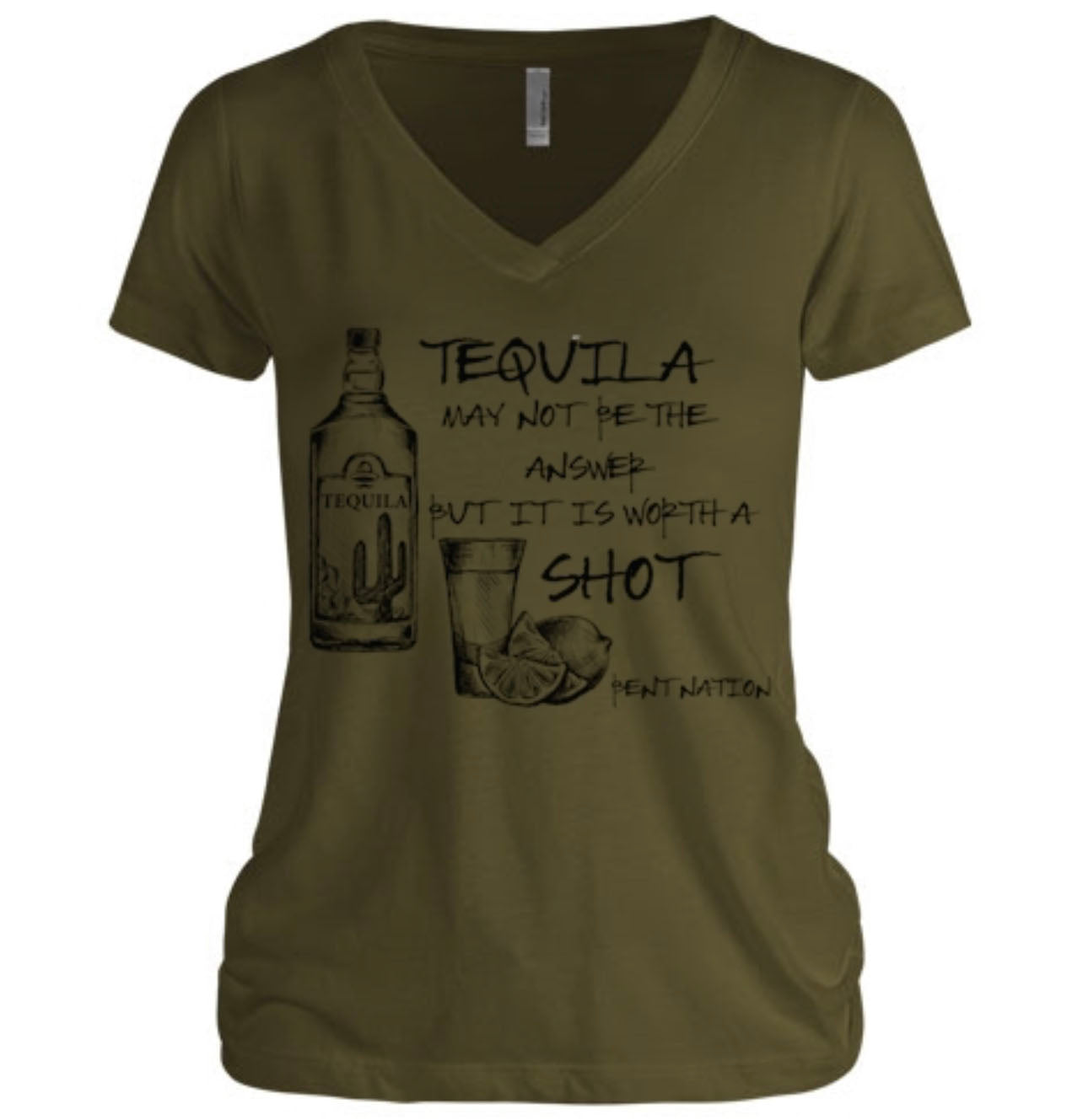 Worth A Shot Women's V-Neck