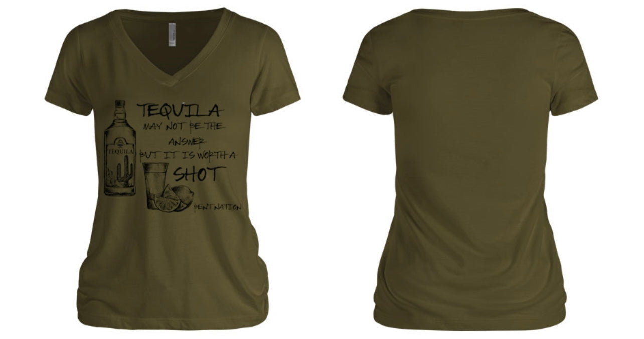 Worth A Shot Women's V-Neck
