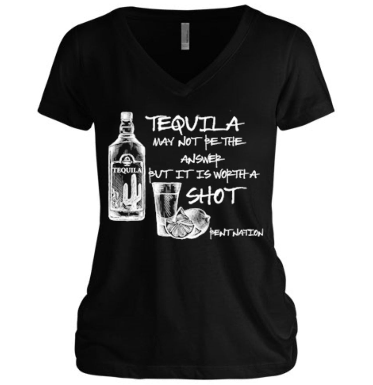 Worth A Shot Women's V-Neck