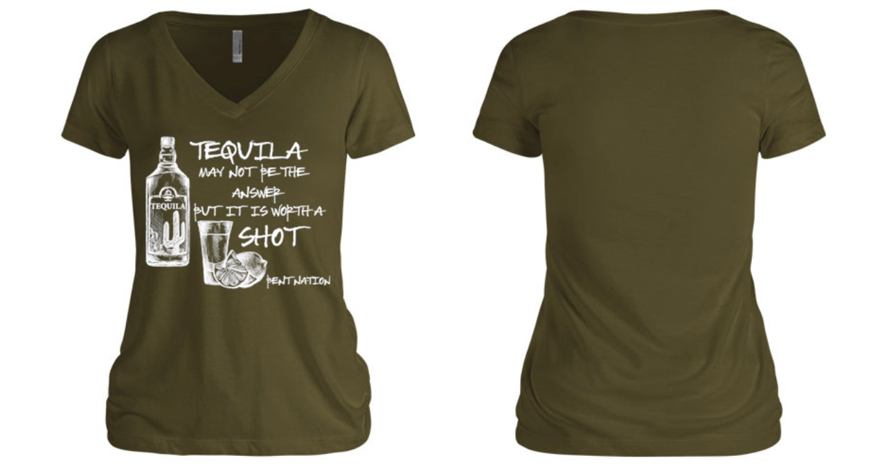 Worth A Shot Women's V-Neck