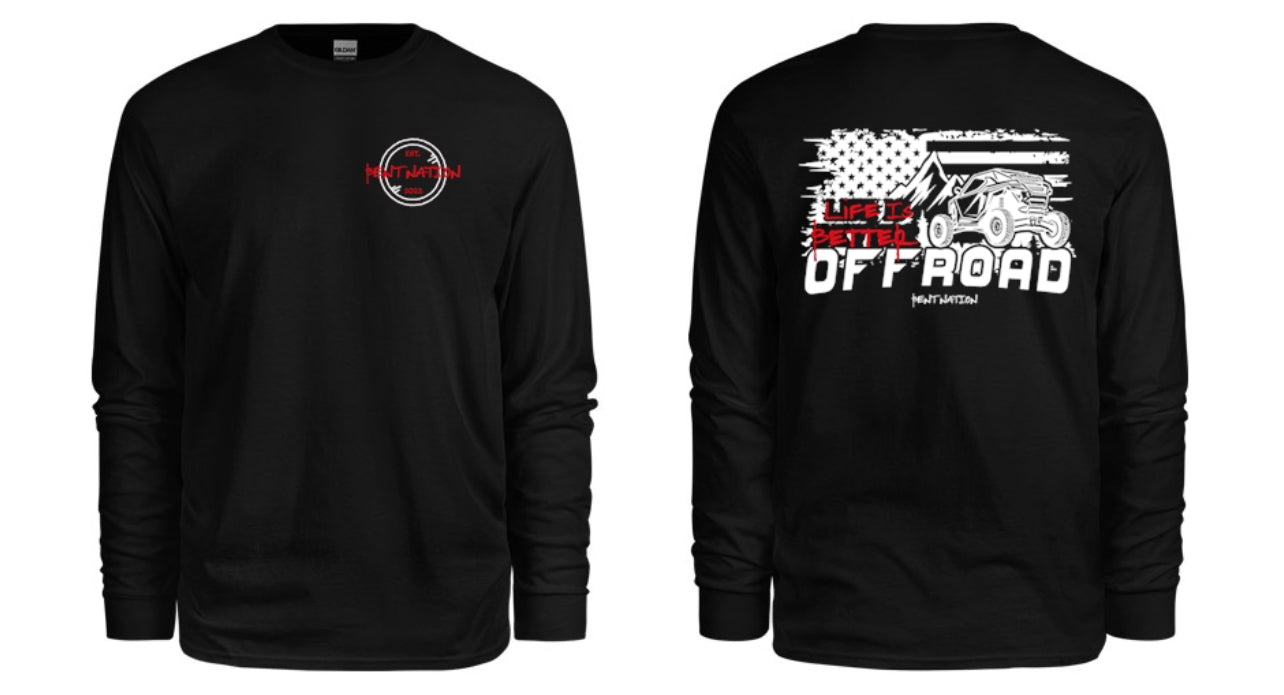 Life Is Better Off Road Men's Long Sleeve Shirt