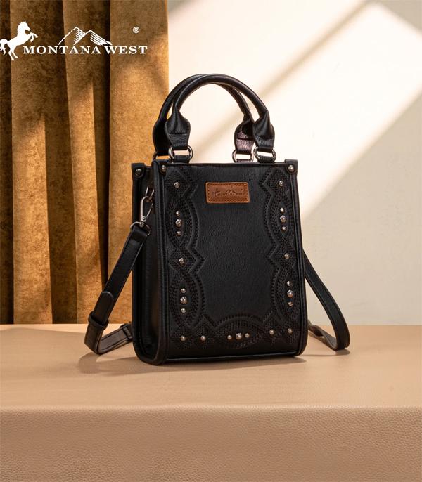 Montana West Aztec Tote Crossbody Bag - MW1334-1831BK