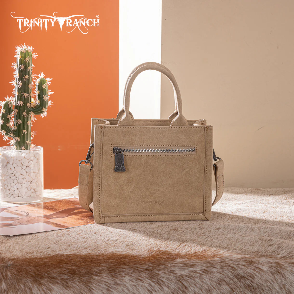 Trinity Ranch Western Hair-On Cowhide Mini Tote/Crossbody - TR198-8121