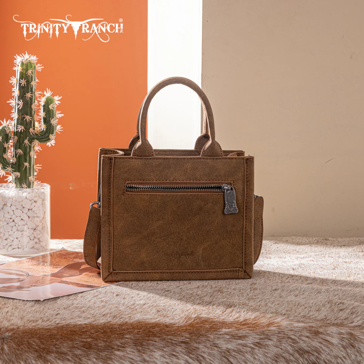 Trinity Ranch Western Hair-On Cowhide Mini Tote/Crossbody - TR198-8121